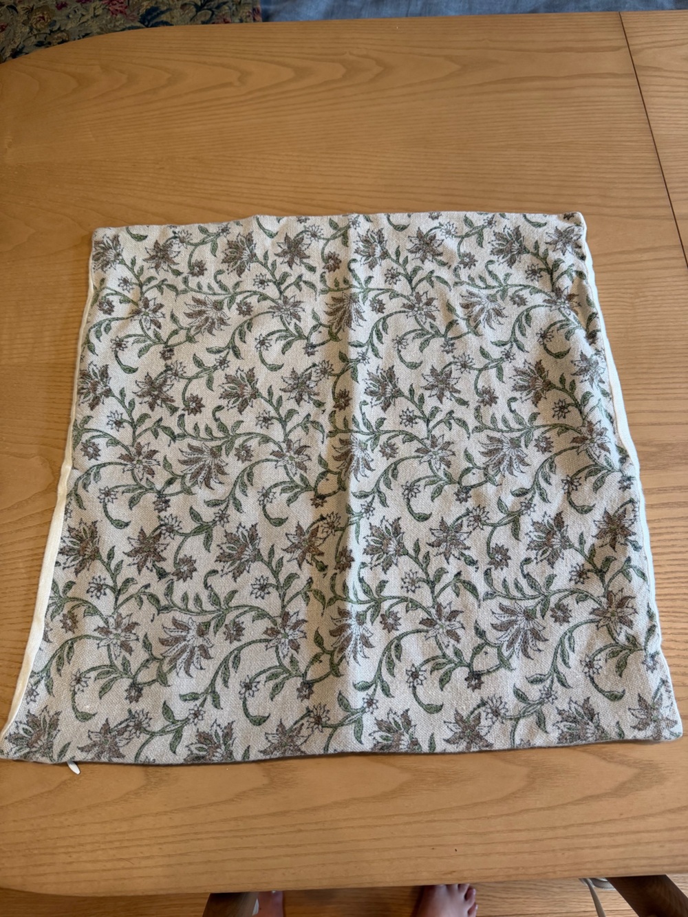 Floral Block Print pillow cover